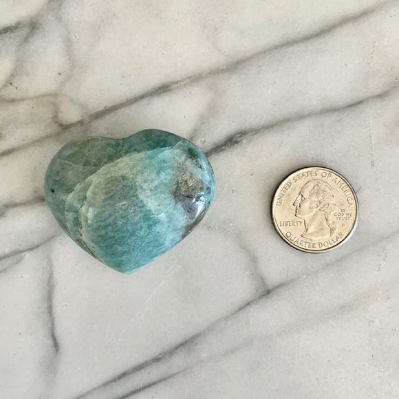 Amazonite Heart Duo - Picture 3 of 8